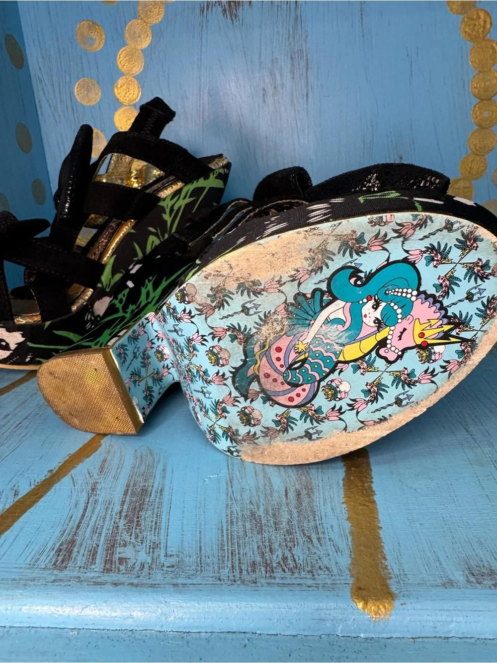Irregular Choice Panda & Bamboo Print - size 7.5